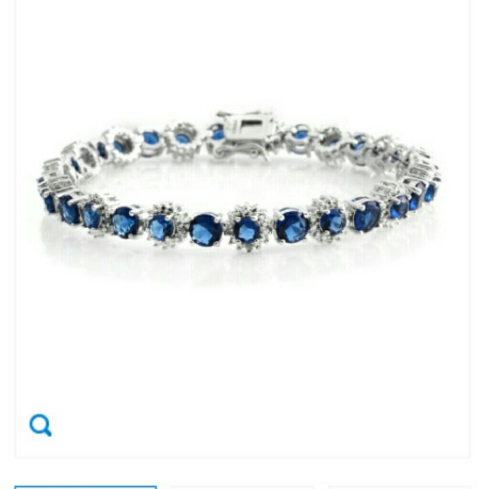 Gorrgeous lab created SAPPHIRE Tennis bracelet!